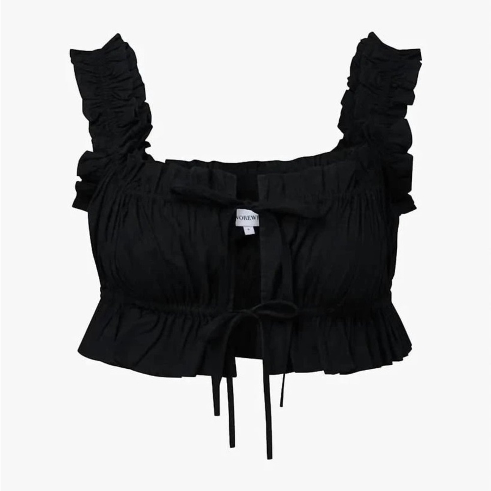 WeWoreWhat Double Tie Top